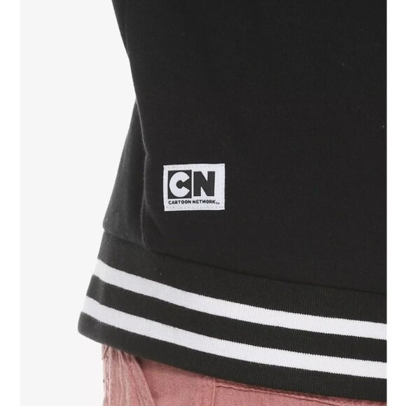 BNWT Powerpuff Girls Retro Striped Black Raglan Sweatshirt, Size S - Picture 3 of 5